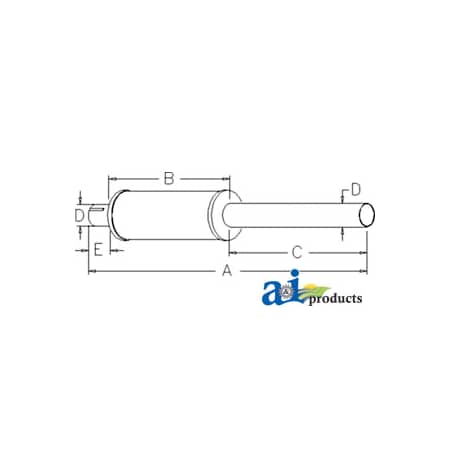 A & I Products Muffler 6" x7" x30" A-529372R1